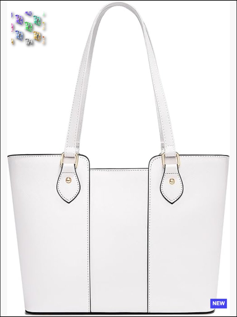 Faux Leather Tote Shoulder Bag Chic Versatile Work Travel Satchel